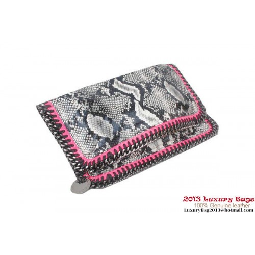 Kabelka Stella McCartney Falabella Snake Fold Over Clutch 812S šedá