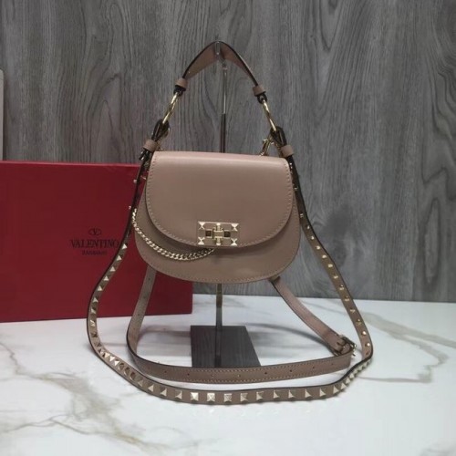 VALENTINO prošívaná kožená crossbody kabelka Candy V3412 růžová