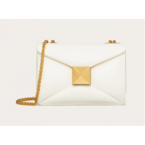 VALENTINO GARAVANI Kabelka přes rameno One Cut z ovčí kůže XW0B0K21 bílá