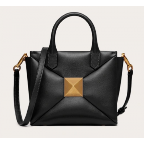 VALENTINO GARAVANI malá kožená taška One Cut z ovčí kůže XW0B0K59 černá