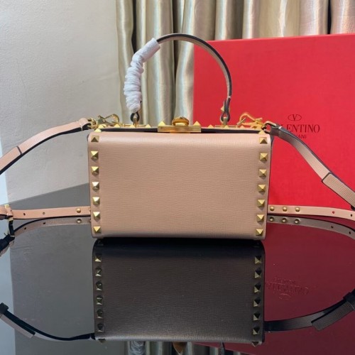 VALENTINO Originální kožená kabelka přes rameno V4273 růžová
