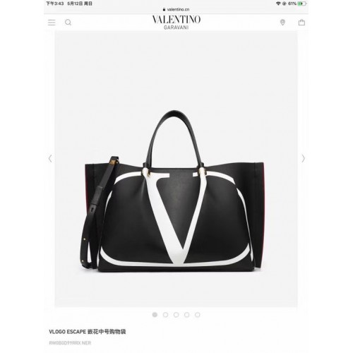 VALENTINO Originální kožená taška 9055 černá