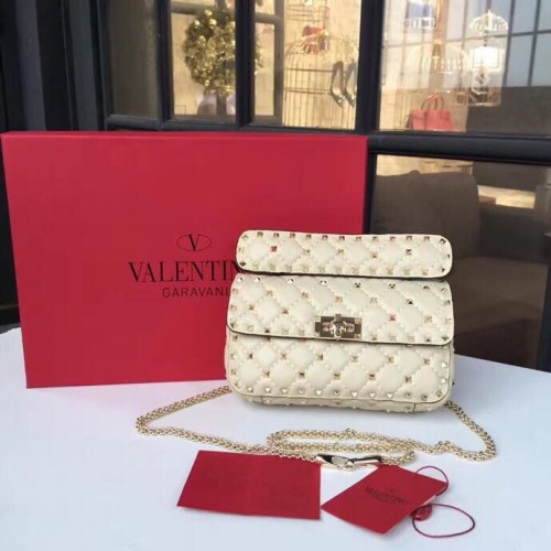 Kožená kabelka VALENTINO 0051 bílá