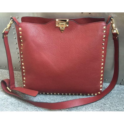 Kabelka Valentino Garavani Rockstud Hobo VO84499 červená