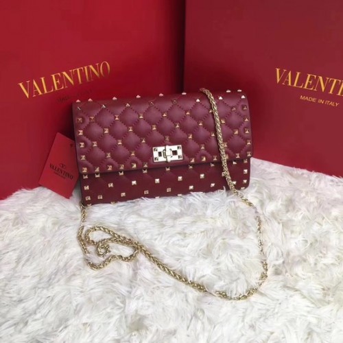 Valentino Original Leather Crossbody kabelka 38020 vínová