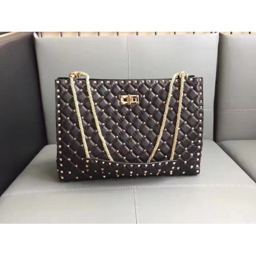 Nákupní taška Valentino Starry Series Originální ovčí kůže 0346 Černá