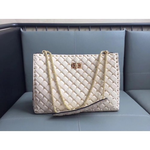 Nákupní taška Valentino Starry Series Originální ovčí kůže 0346 smetanově bílá