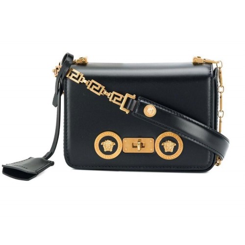 Versace kožená kabelka přes rameno VS199 černá