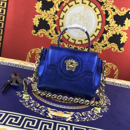 Versace Original Calfskin Leather Bag FS1040 modrá