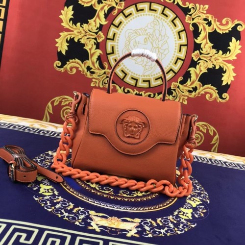 Versace Original Calfskin Leather Bag FS1040 oranžová