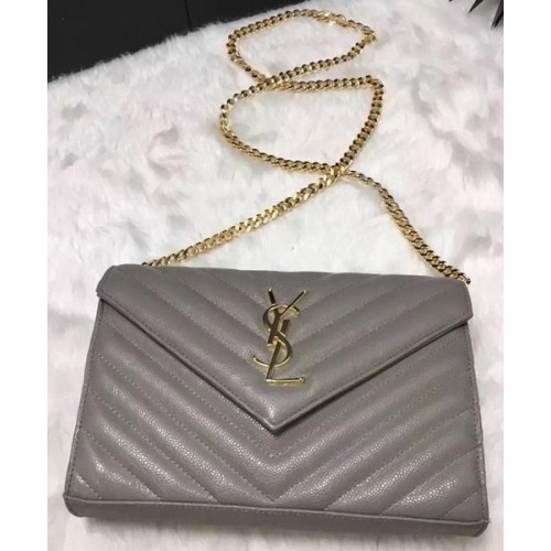YSL Classic Monogramme Clutch Cannage Pattern YSL0223 Grey