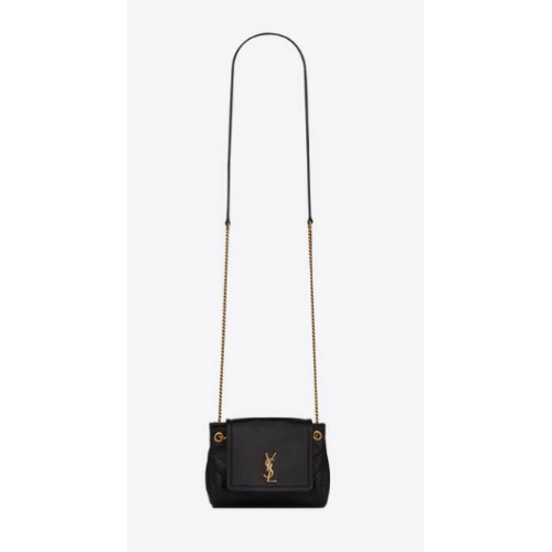 YSL MONOGRAM MINI NOLITA Z JEHNĚČÍ KŮŽE 672738 ČERNÁ