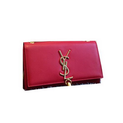 Kabelka přes rameno YSL Monogramme Crossbody z hladké kůže Y311218 červená