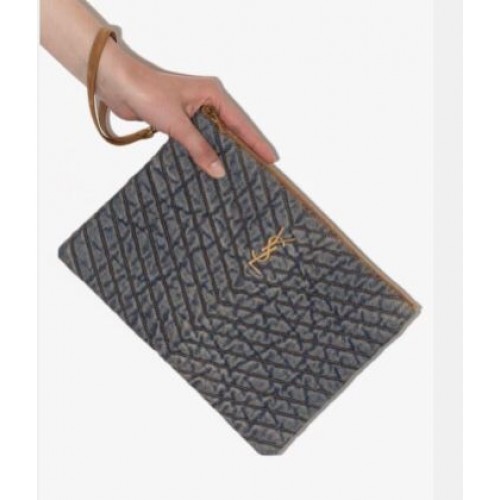 Yves Saint Laurent DENIM POCHETTE Taška 577455 Modrá