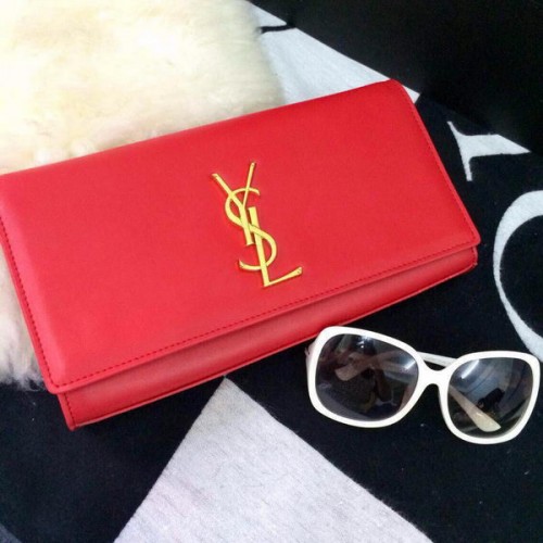 Klasická monogramová psaníčka Yves Saint Laurent 30210 červená