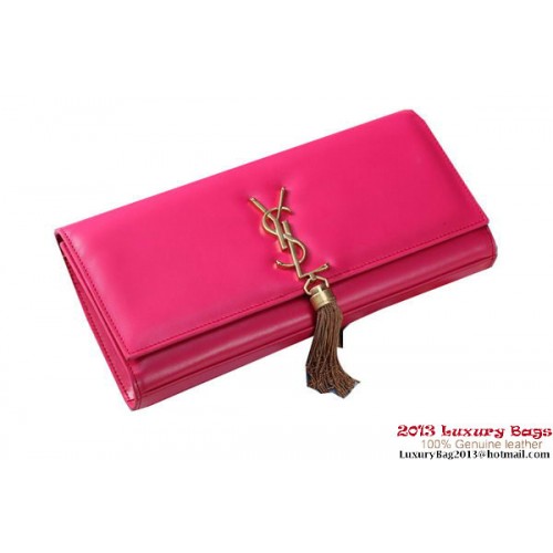 Yves Saint Laurent Classic Monogramme Tassel Clutch Bag Y041 Rose