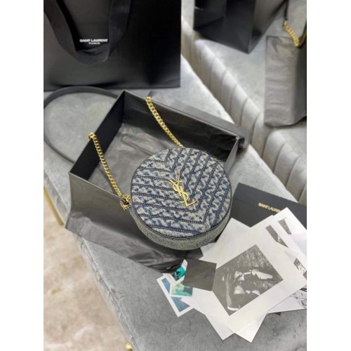 Yves Saint Laurent DENIM POCHETTE Taška Y621333 Černá