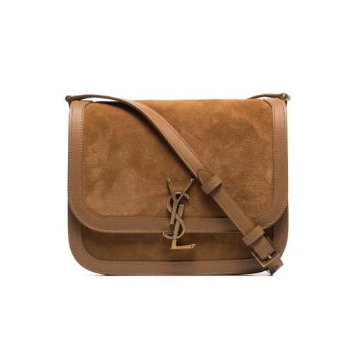 Yves Saint Laurent V SEMIŠI A HLADKÉ KŮŽI Y535025E hnědá