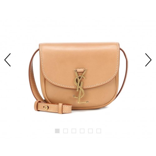 MALÁ KABELKA Yves Saint Laurent KAIA Z HLADKÉ KŮŽE HNĚDĚ ZLATÉ 61974