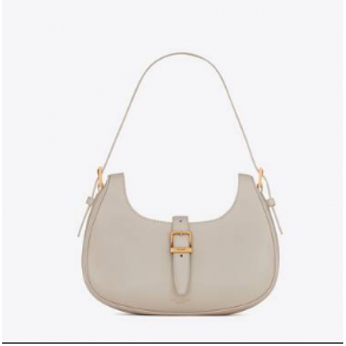 Yves Saint Laurent TAŠKA LE FERMOIR HOBO V LESKLÉ KŮŽI 6726152 BLANC VINTAGE