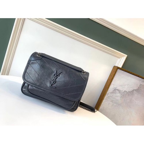 Yves Saint Laurent NIKI BABY IN LAMBSKIN 498893 tmavě modrá