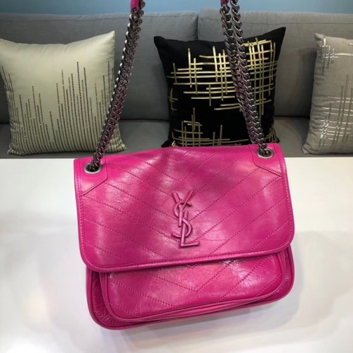 Střední kabelka Yves Saint Lauren Niki Chain Bag 498894 růžová