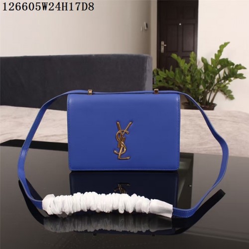 Kabelka přes rameno Yves Saint Laurent Monogram 126605 modrá