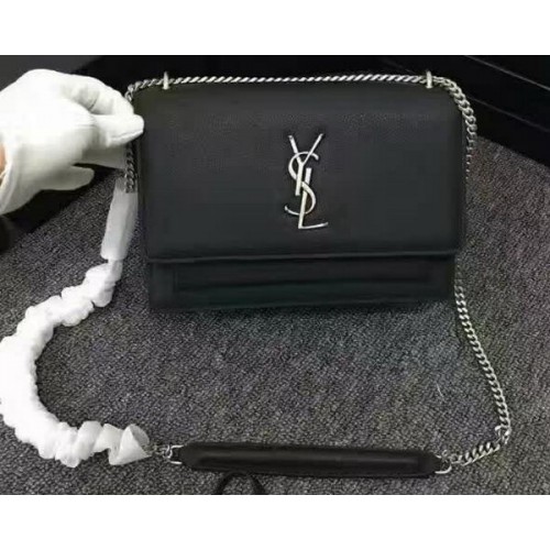 Kabelka přes rameno Yves Saint Lauren Monogramme Y3370 černá