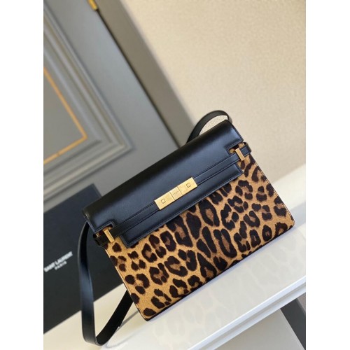 Yves Saint Lauren Original Leopard Leather Y23698 Černá