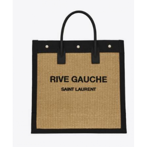 Yves Saint Laurent RIVE GAUCHE N/S NÁKUPNÍ TAŠKA Z BAVLNY 9E1070 Béžová