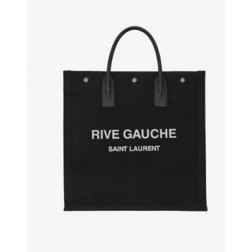Yves Saint Laurent RIVE GAUCHE N/S NÁKUPNÍ TAŠKA Z BAVLNY 9E1070 černá