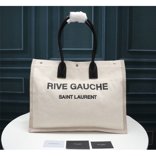 Nákupní taška Yves Saint Laurent Rive Gauche Tote 59929 bílá