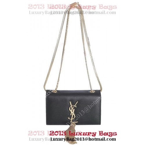 Yves Saint Laurent mini taška přes rameno přes rameno Monogramme 5478 černá