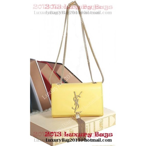Yves Saint Laurent mini taška přes rameno Monogramme přes rameno 5478 Lemon