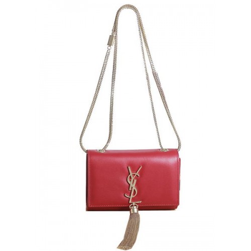 Yves Saint Laurent mini taška přes rameno Monogramme přes rameno 5478 červená